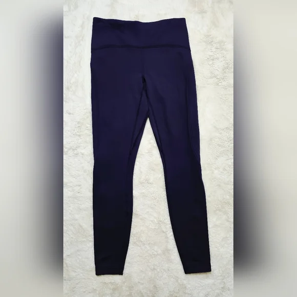Lululemon Fast as Fleece Tight 28” Size 8 Midnight Navy Legging Active Run Lined - Picture 5 of 16
